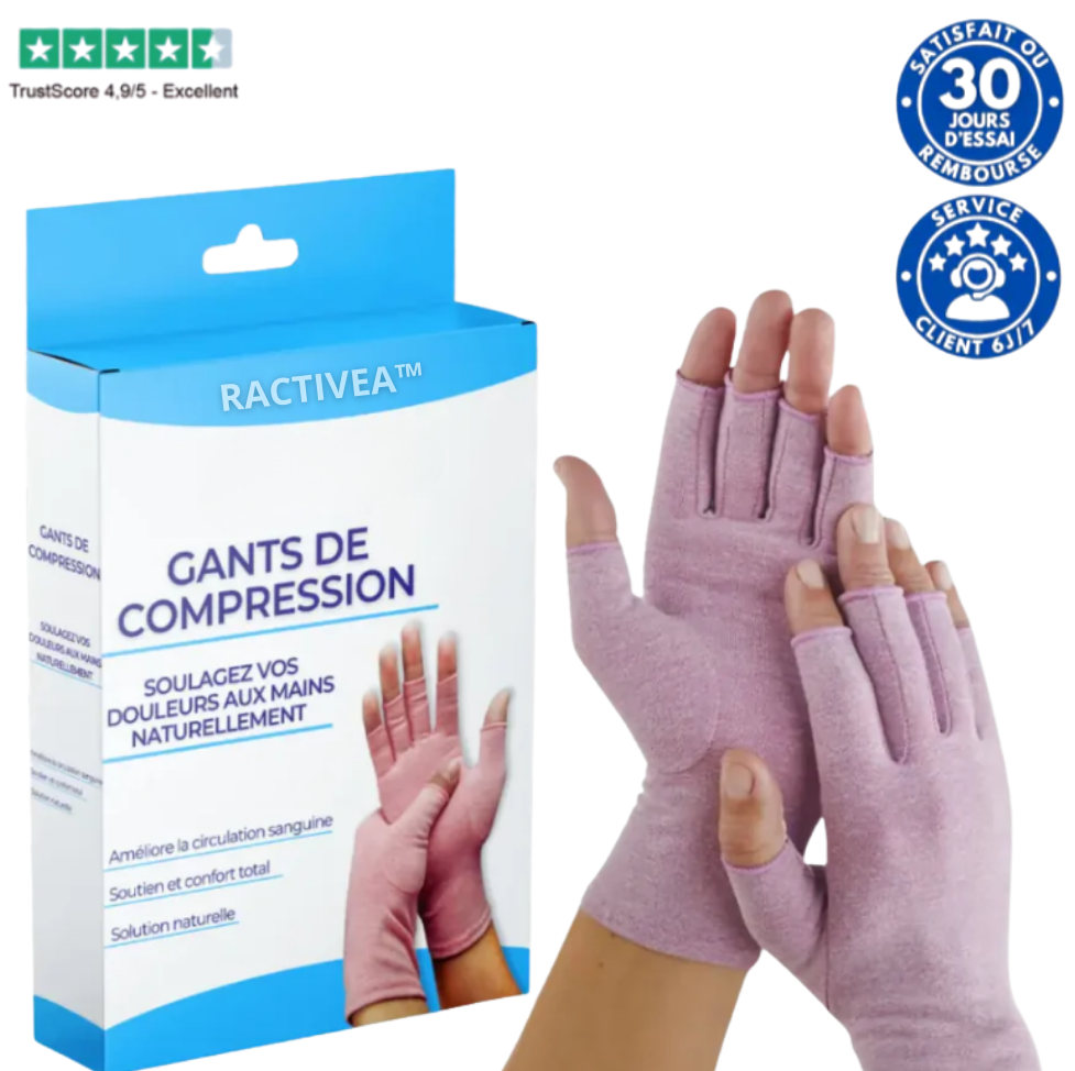 Ractivea™ | Gants de compression anti-douleurs Rose