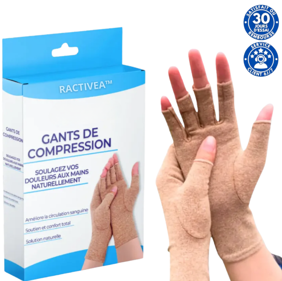Ractivea™ | Gants de compression anti-douleurs Beige
