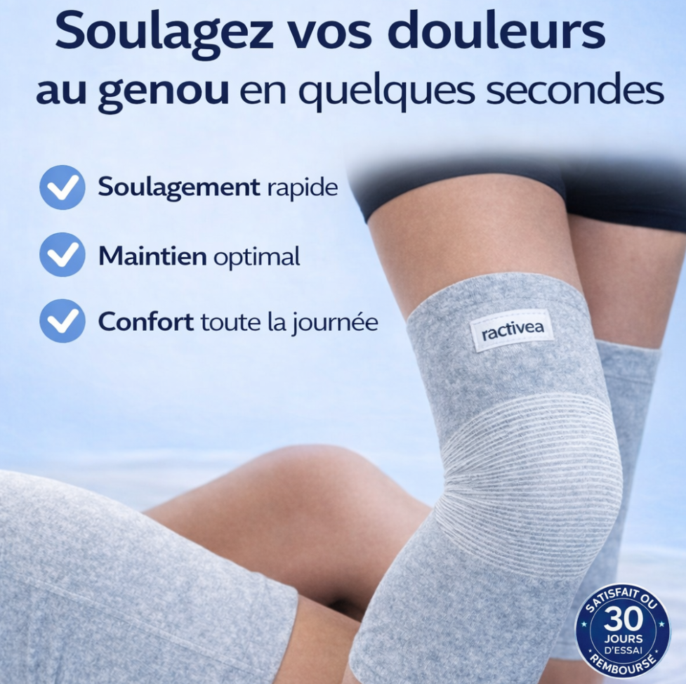 Genouillère Rotulienne en Bambou pour Arthrose, Douleurs et Gonflement